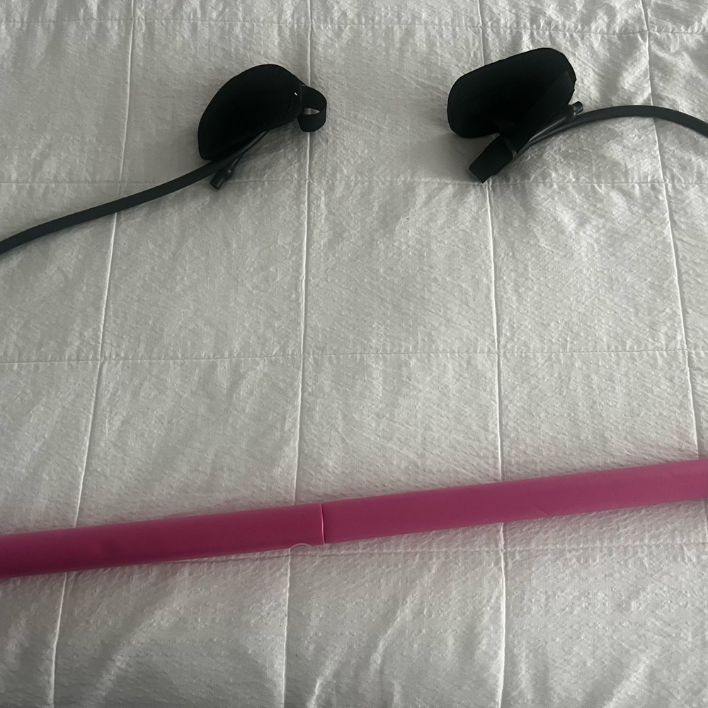 Pink and Black Exercise Bar